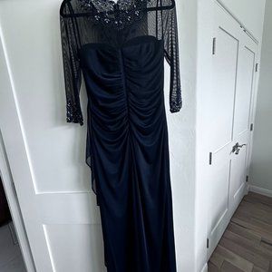 Alex Evening Gown - Size 6 - Navy Blue